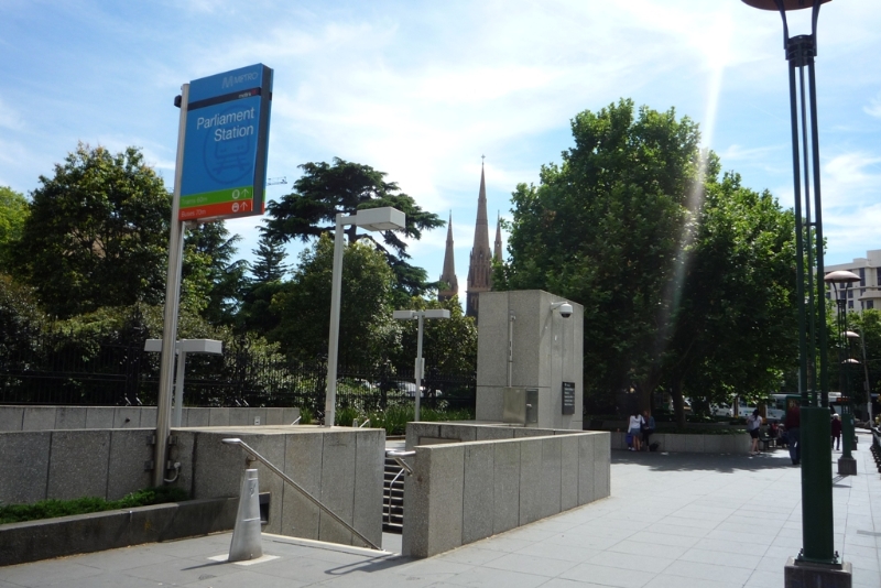 Parliament Station Melbourne Exits Map Parliament Station To Collingwood Garden Loop - Walking Maps